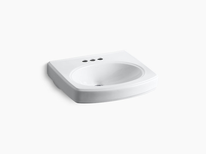 K 2028 4 Pinoir Wall Mount Basin With 4 Inch Centers Kohler